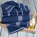 Hastings Home Hastings Home Rio 8 Piece 100 Percent Cotton Towel Set - Navy 198727KQK